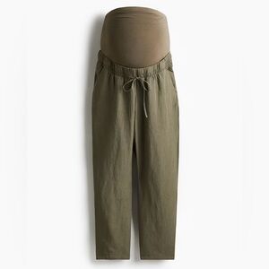 Maternity linen blend pants